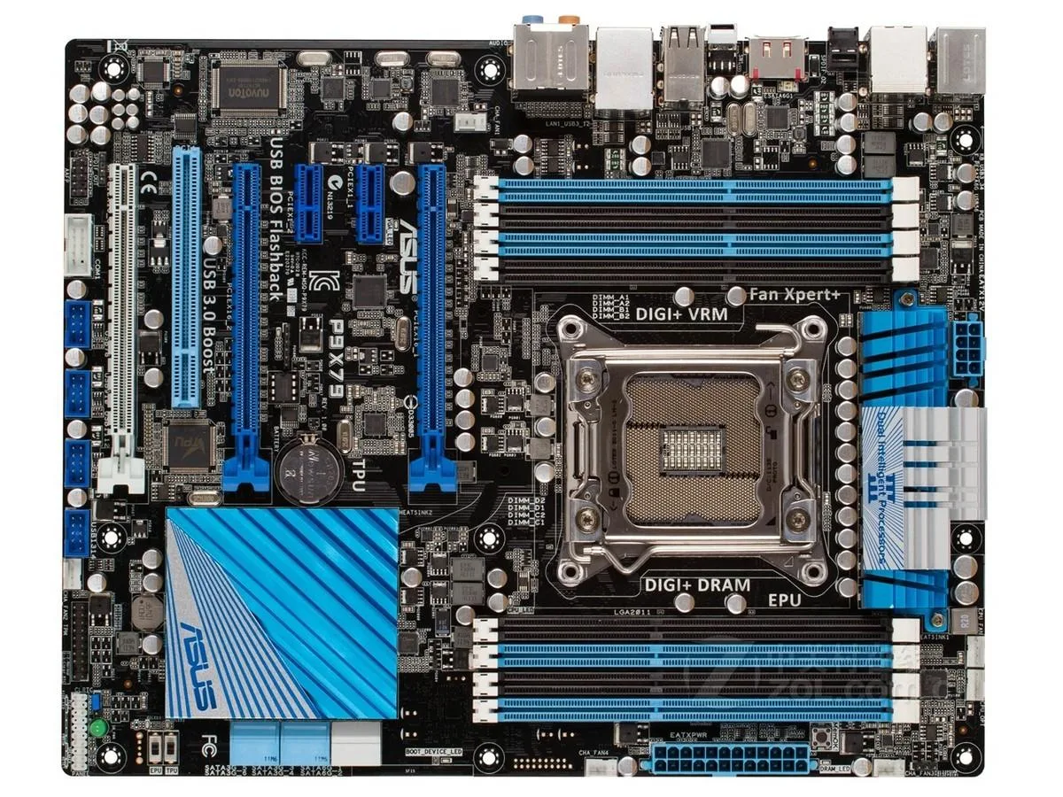 ASUS ASUS P9X79 LGA 2011 DDR3 64GB ATX Intel motherboard — product photo