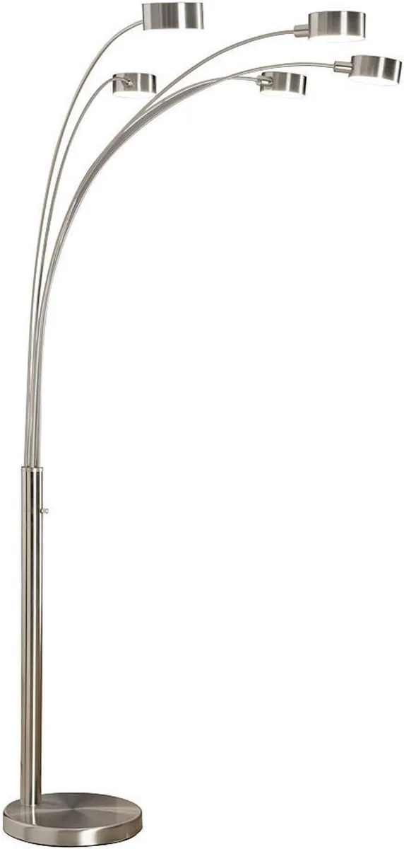 TUKO TUKO Micah 5 Arc Floor Lamp Brushed Steel — product photo