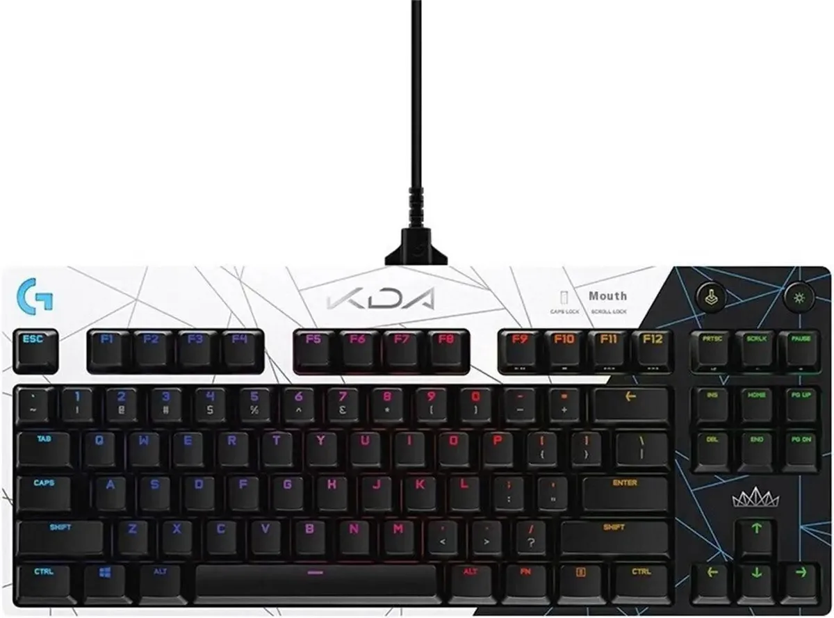 Logitech Logitech G PRO KDA Wired Mechanical Gaming Keyboard GX Brown 87 Keys Black-white — product photo