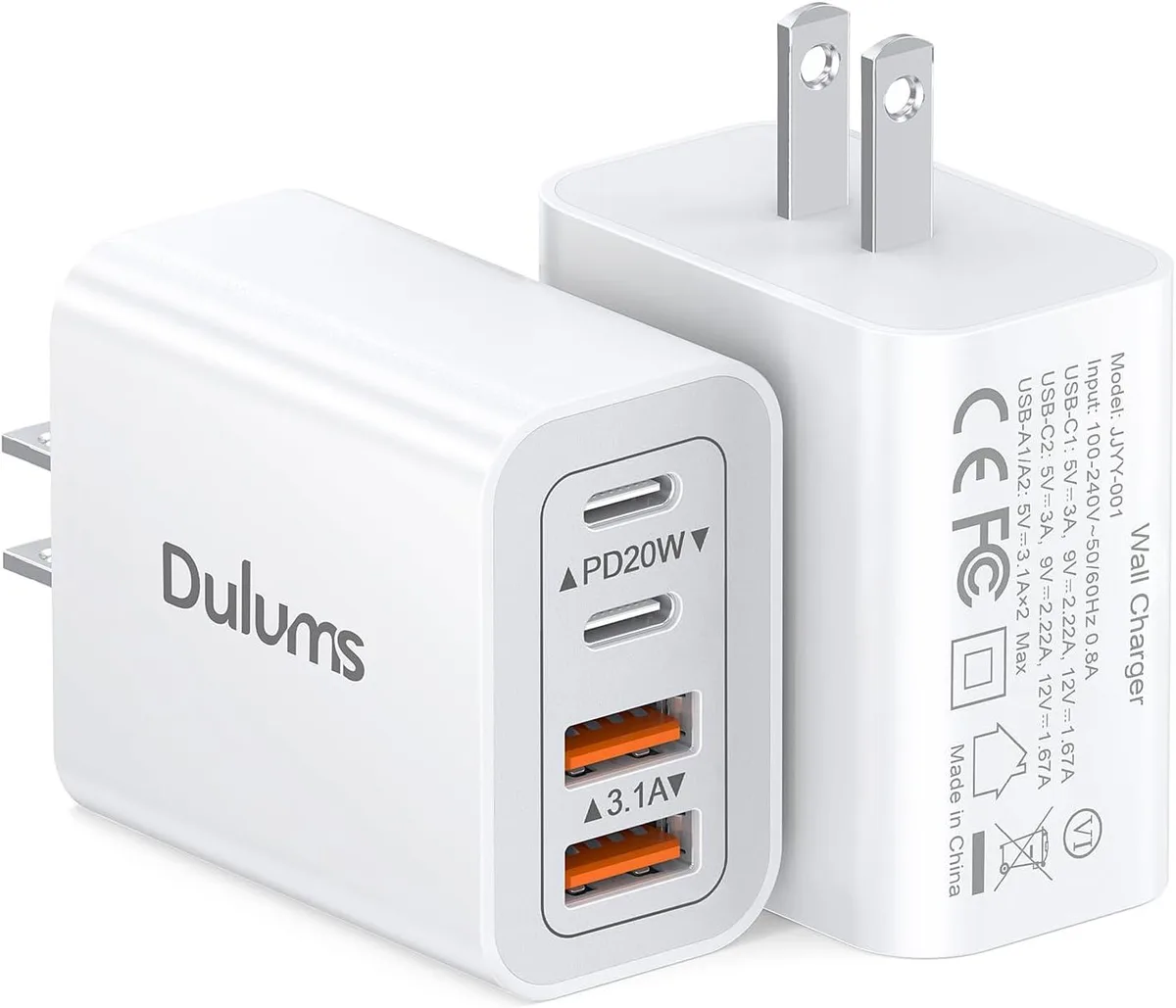 ONITOON ONITOON 40W 4-Port USB-C Charger 2-Pack — product photo
