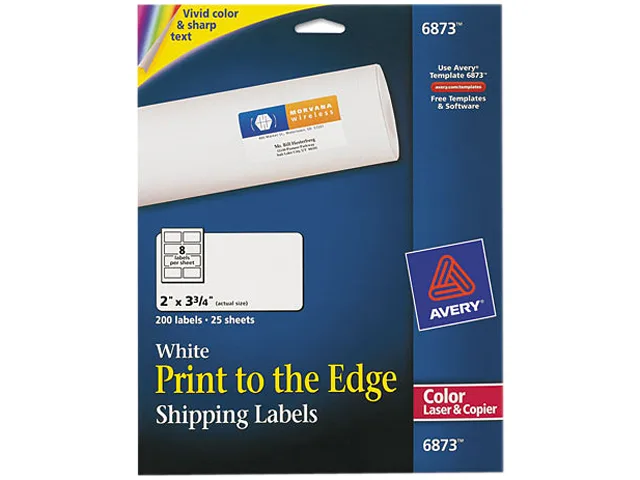 Avery Avery 6873 Shipping Labels 2" x 3-3/4" 200 Labels — product photo