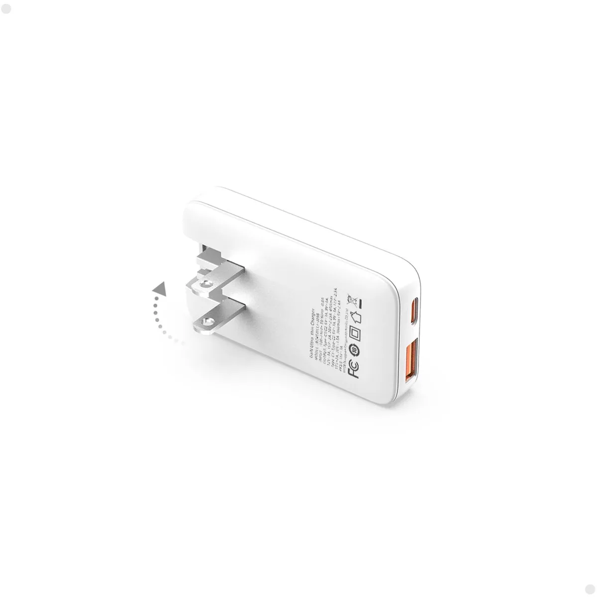  EFIIIAP RC45WACF-309B 45W Flat USB Charger White — product photo
