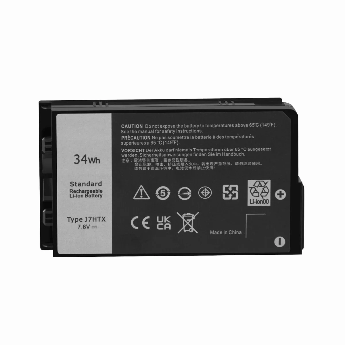 J7HTX 34Wh 7.6V laptop battery for Dell Latitude 7202 7212 7220 — product photo