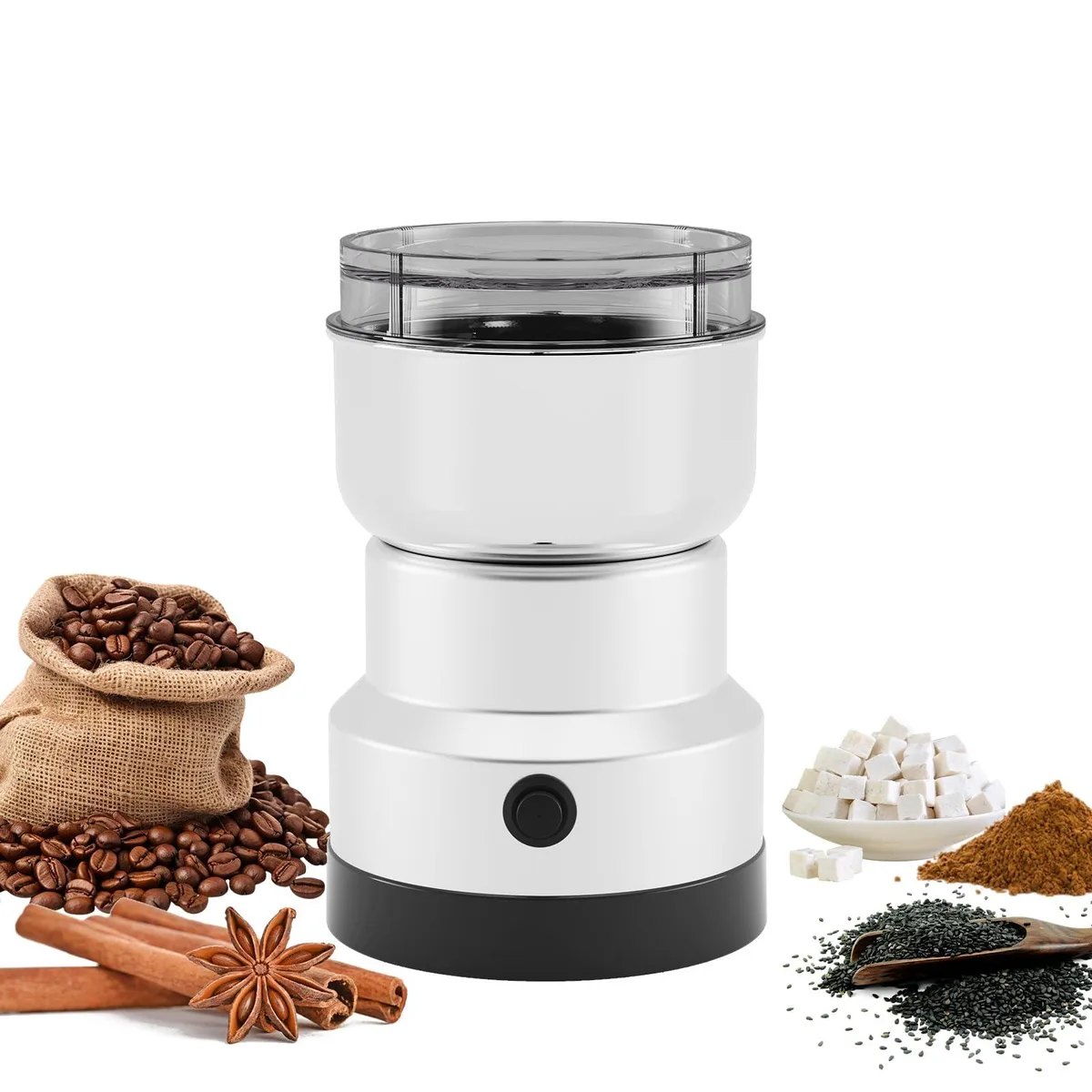  Portable Spice Grinder Blade Coffee Grinder Silver — product photo