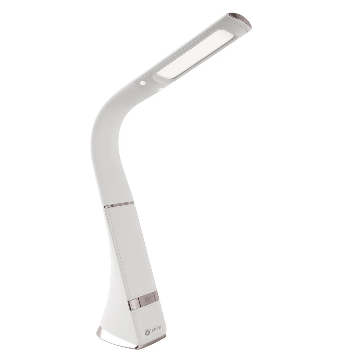 OttLite OttLite Recharge LED Desk Lamp ClearSun White Leather Look — product photo