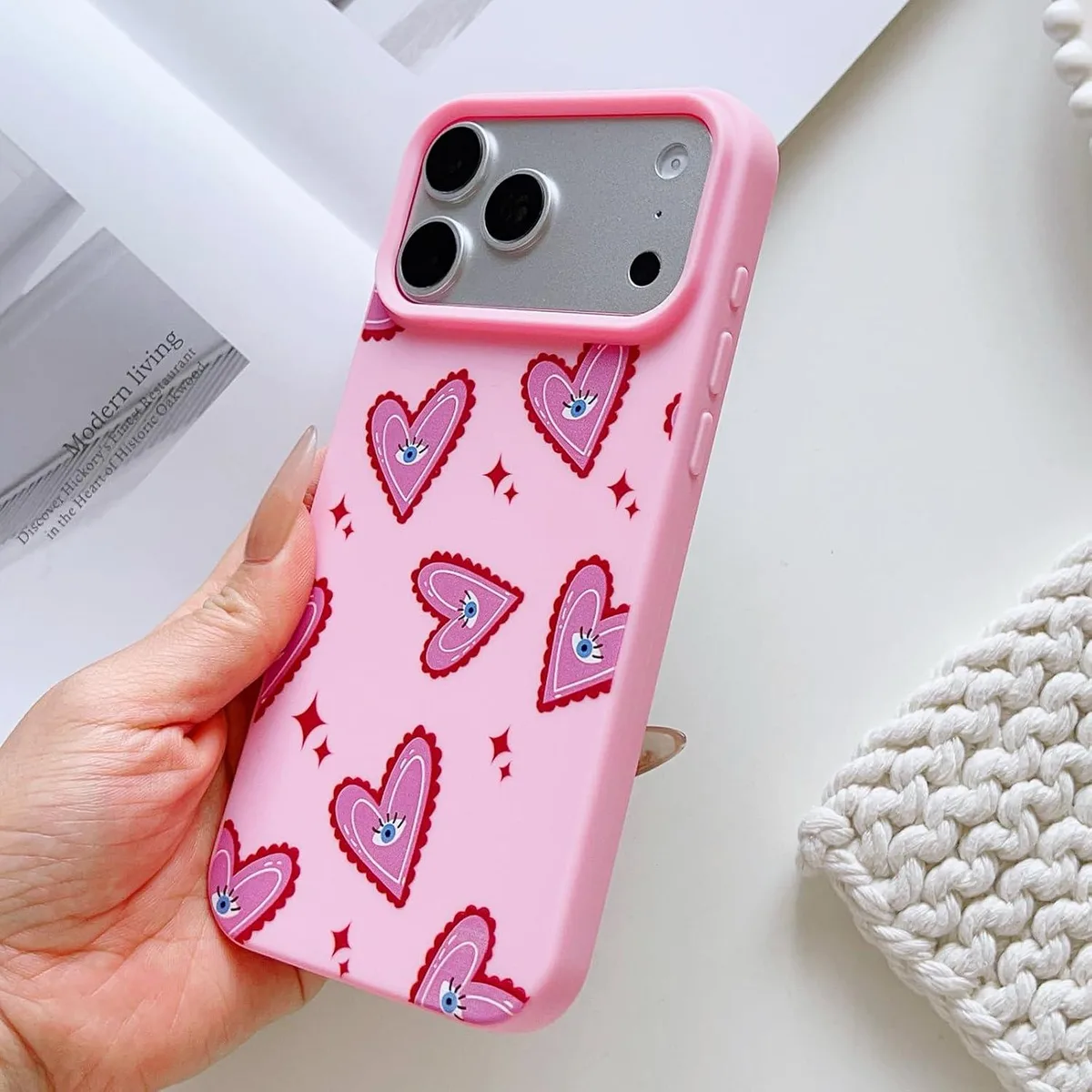 Transcend Transcend iPhone 17 Pro Max Case Cute Hearts Eyes Design TPU — product photo