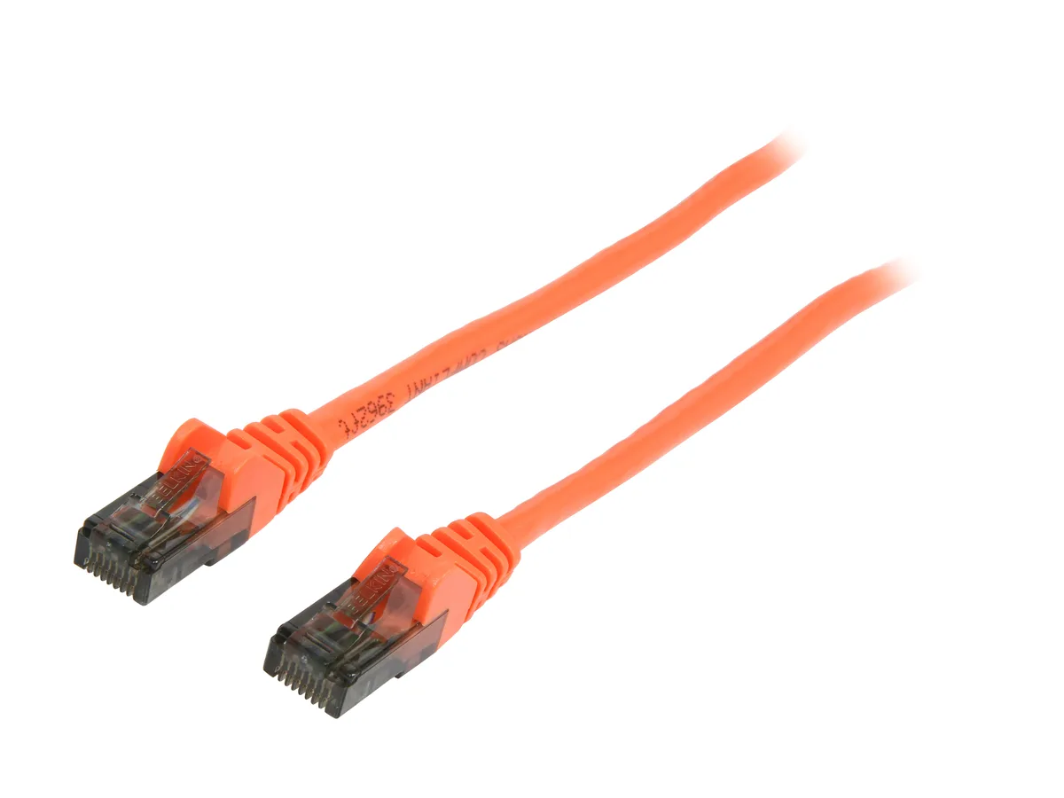 Belkin Belkin A3L980-14-ORG-S Cat6 network ethernet cable 14 ft orange — product photo