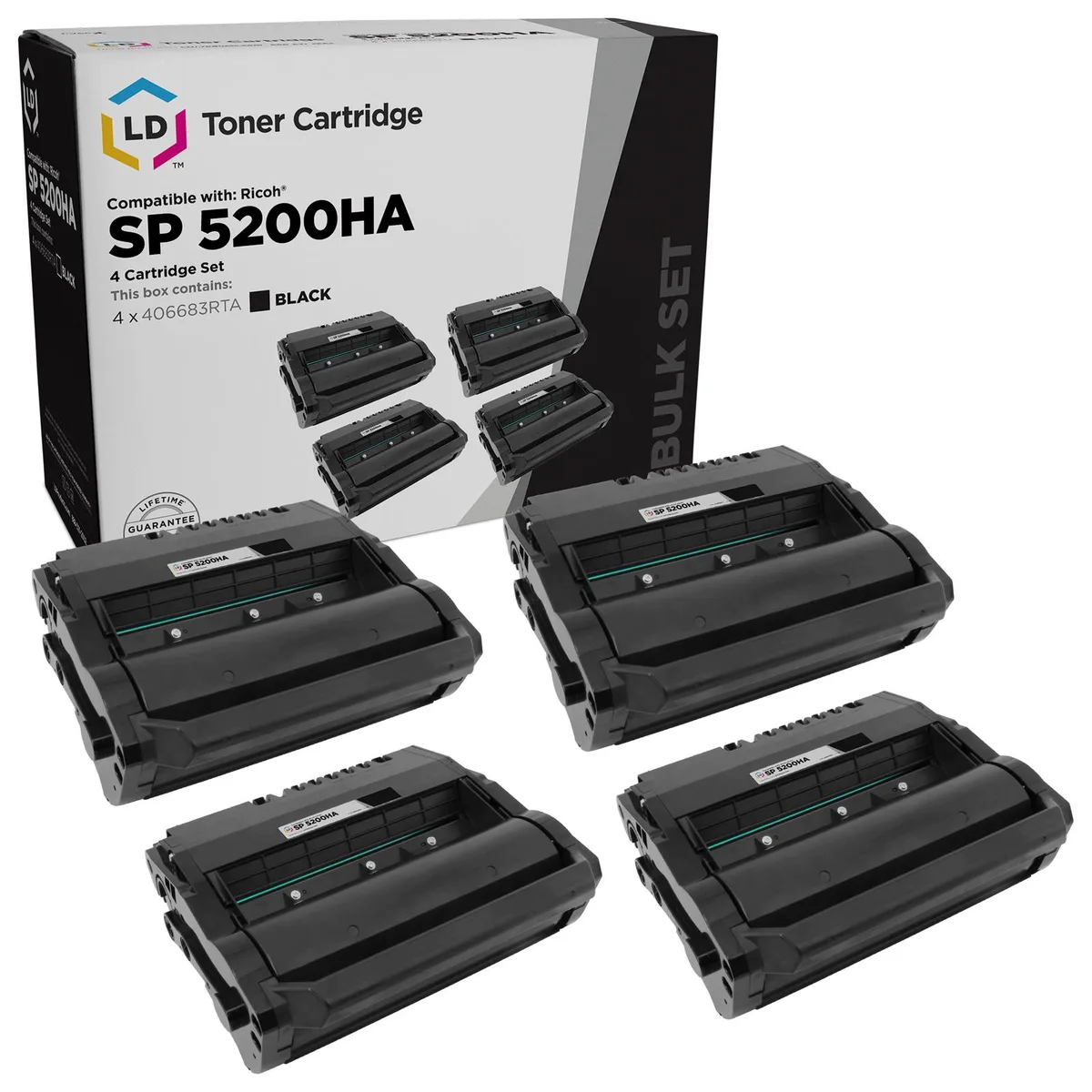 LD Products LD Products 406683 Black Toner Cartridge 4-Pack 25000 Pages — product photo