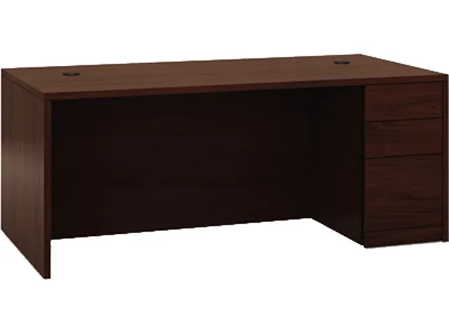 HON HON 105895RNN 10500 L Workstation Single Ped Desk Right Full-Height Ped Mahogany Office Furniture — product photo