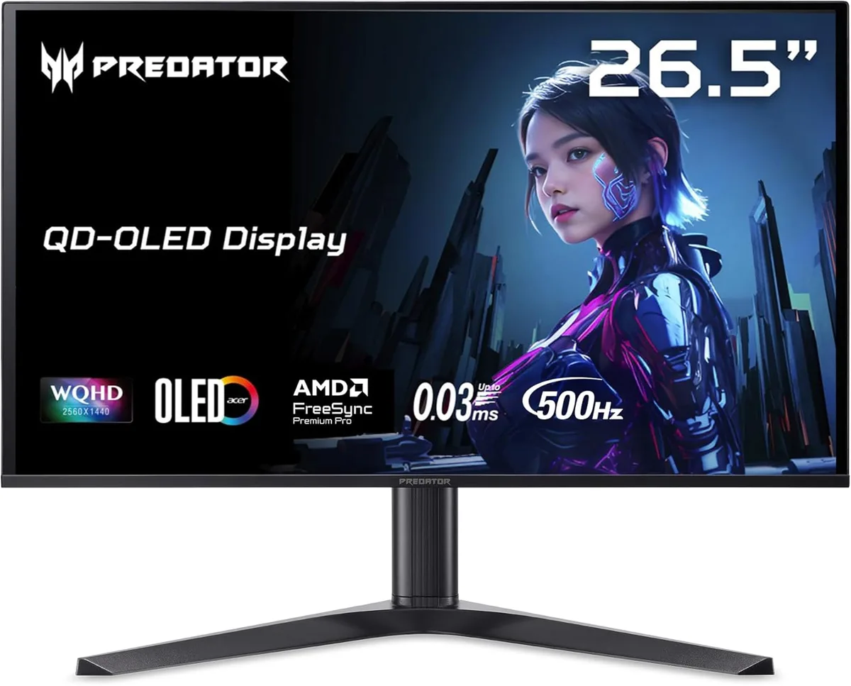 Acer America Acer America UM.GXXAA.501 Predator X27U F5bmiippruzx 27" OLED 500Hz 2K gaming monitor — product photo