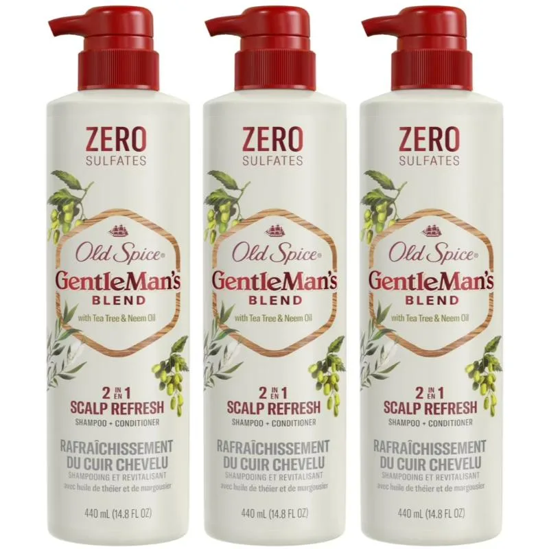 Old Spice Old Spice OLDS-SHCD-TTREE-14803 2-in-1 Shampoo Conditioner Tea Tree 14.8 oz 3-Pack skin care — product photo