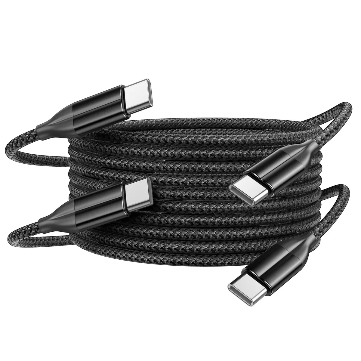 Fairphone S22 100W USB-C Cable 2 Pack 6ft Braided 5A PD Black — product photo