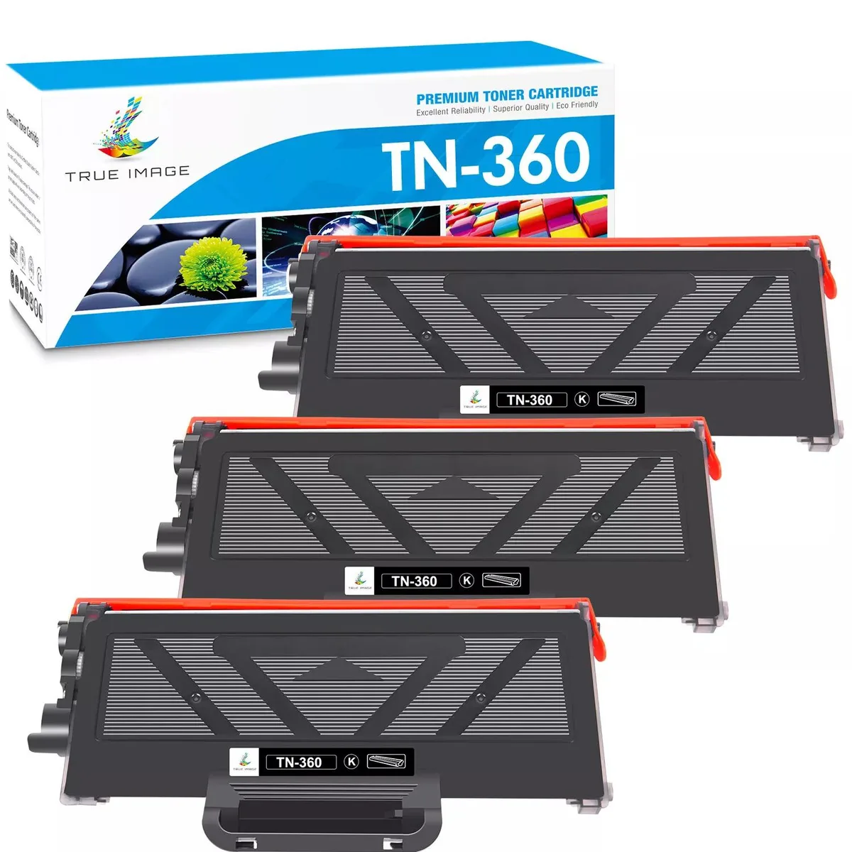 True Image True Image TN360 Black Toner Cartridge 3 Pack 2600 Pages — product photo