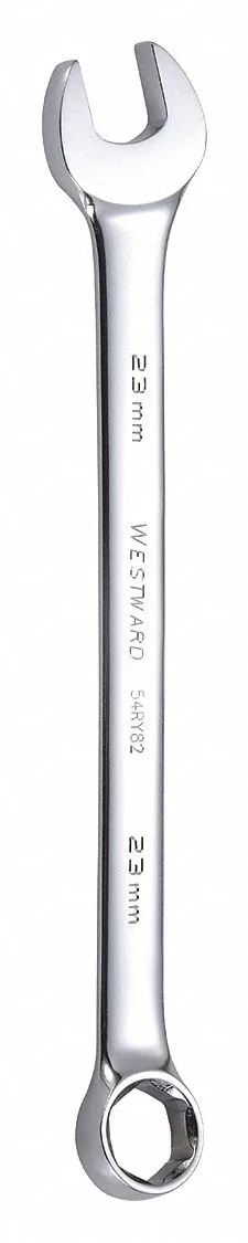 Westward 54RY82 combination wrench 23 mm 6 point chrome finish