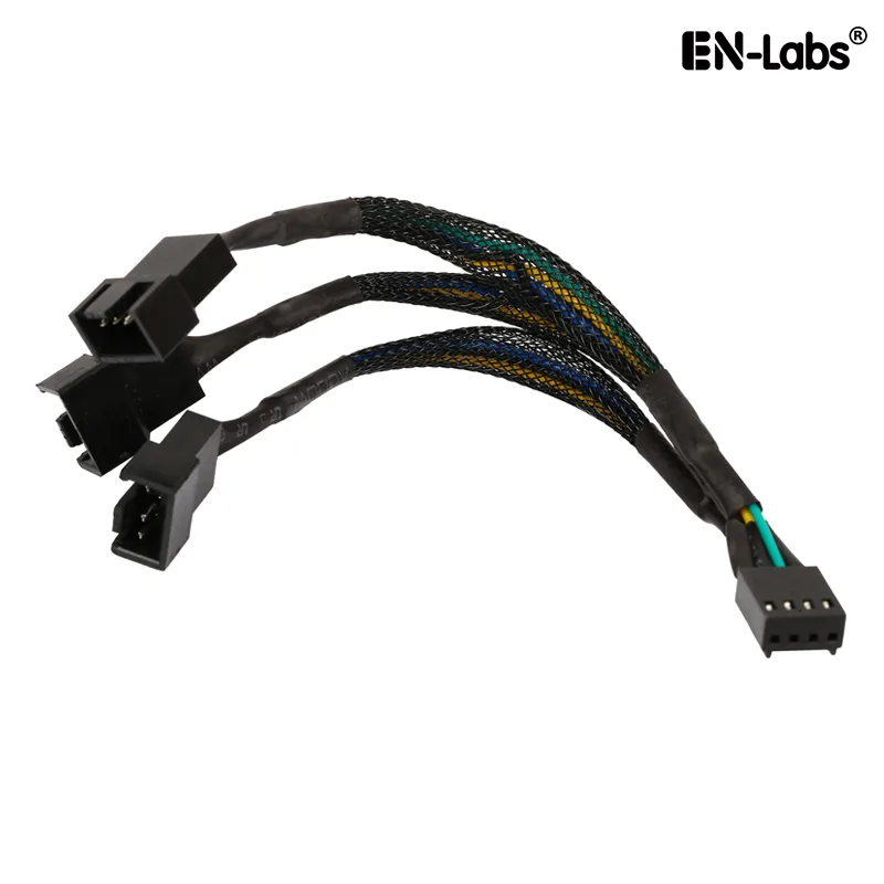 EN-Labs EN-Labs 1X3PWM15CM 15 cm PWM 4-pin 1-to-3 fan power splitter cable — product photo