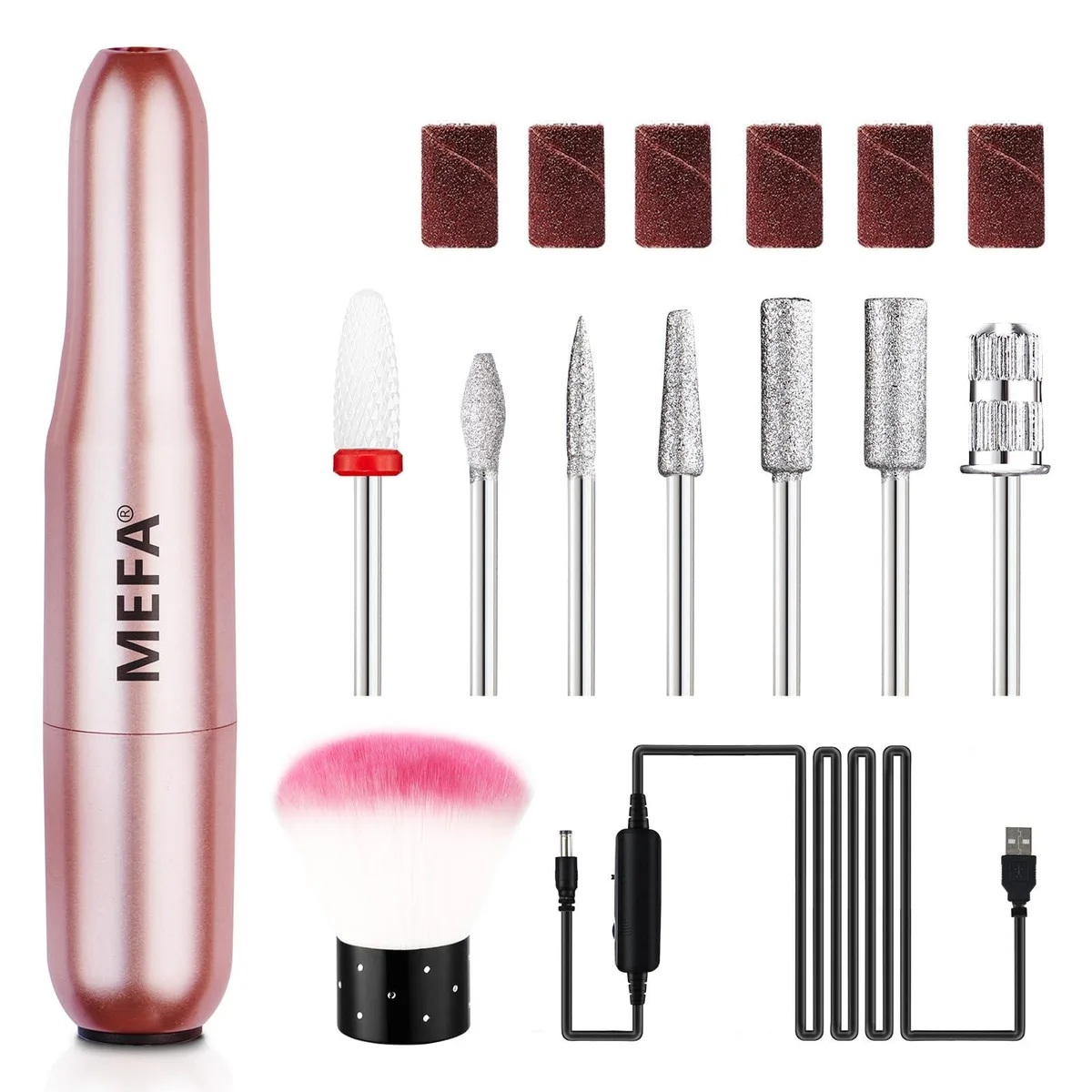  MEFA Nail Drill 02 16-Piece Kit 20000RPM 161g — product photo