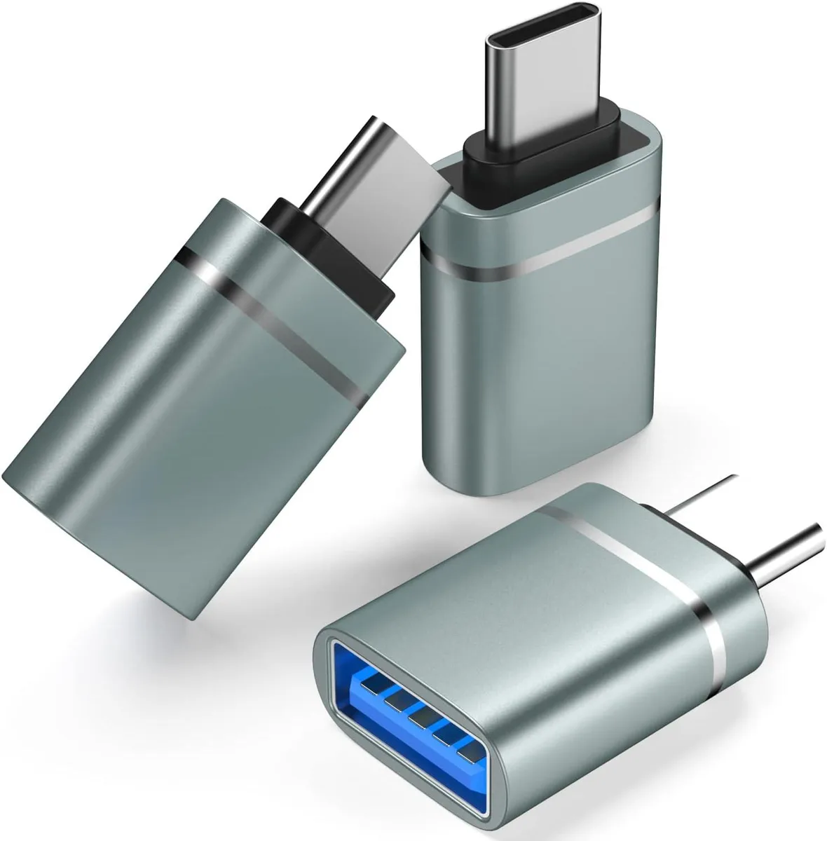Brainwavz Brainwavz USB C to USB 3.0 Adapter 3-Pack Gray — product photo