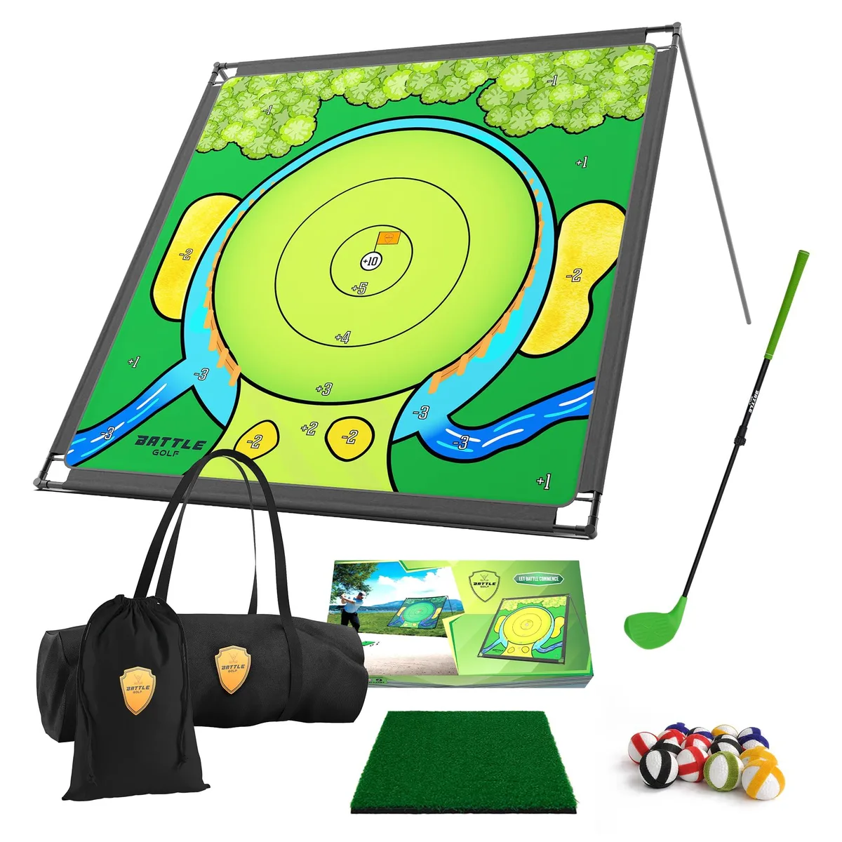 Battle Golf Chipping Game Standard Outdoor Set With Club 6.5' x 6.5 — product photo