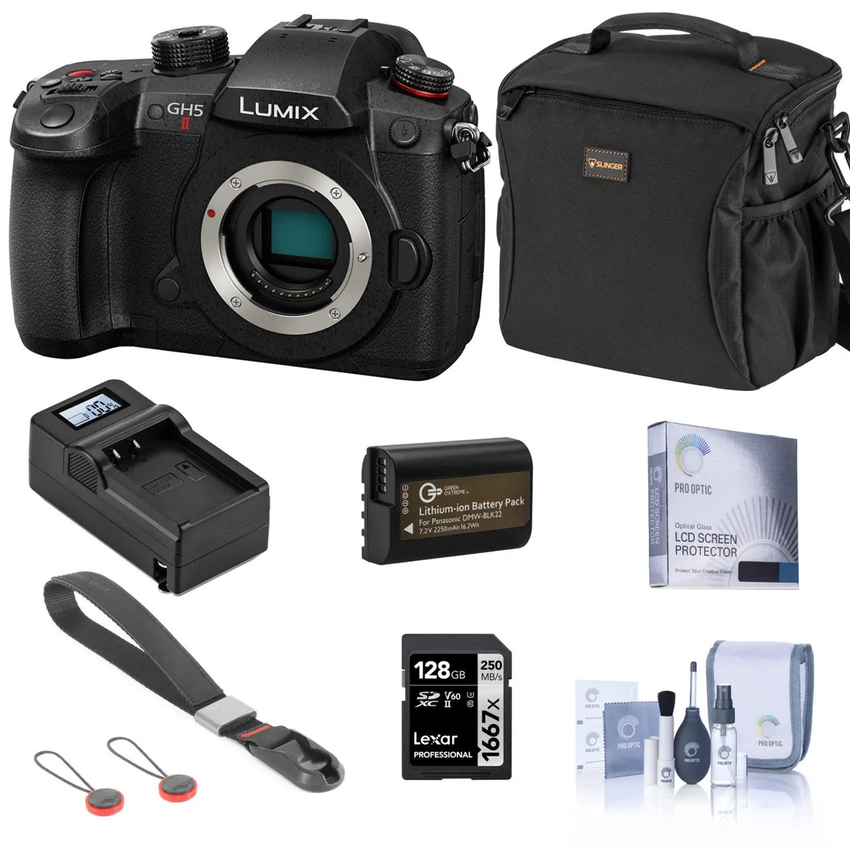 Panasonic Panasonic LUMIX GH5II compact mirrorless camera bundle 128GB — product photo