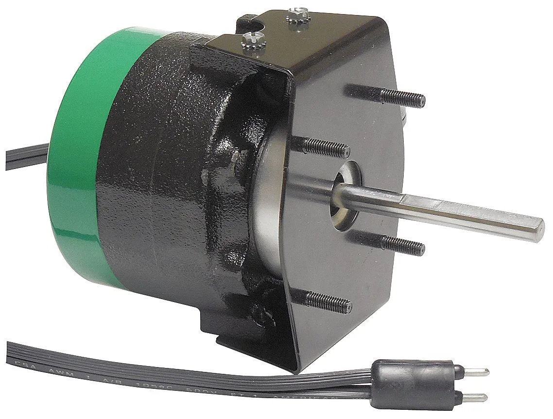 Transparent cast-iron ECM motor with stud mounting, horizontal or vertical shaft down