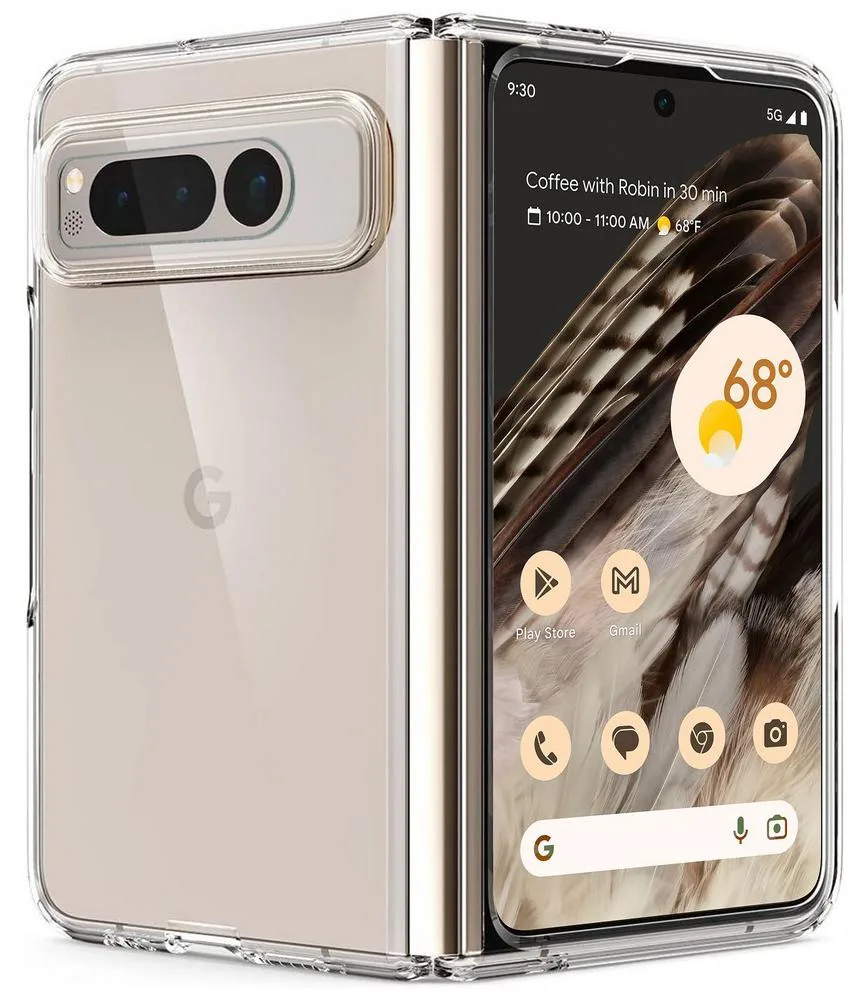 Nakedcellphone Nakedcellphone Clear Hard Shell Case for Google Pixel Fold (2023) — product photo