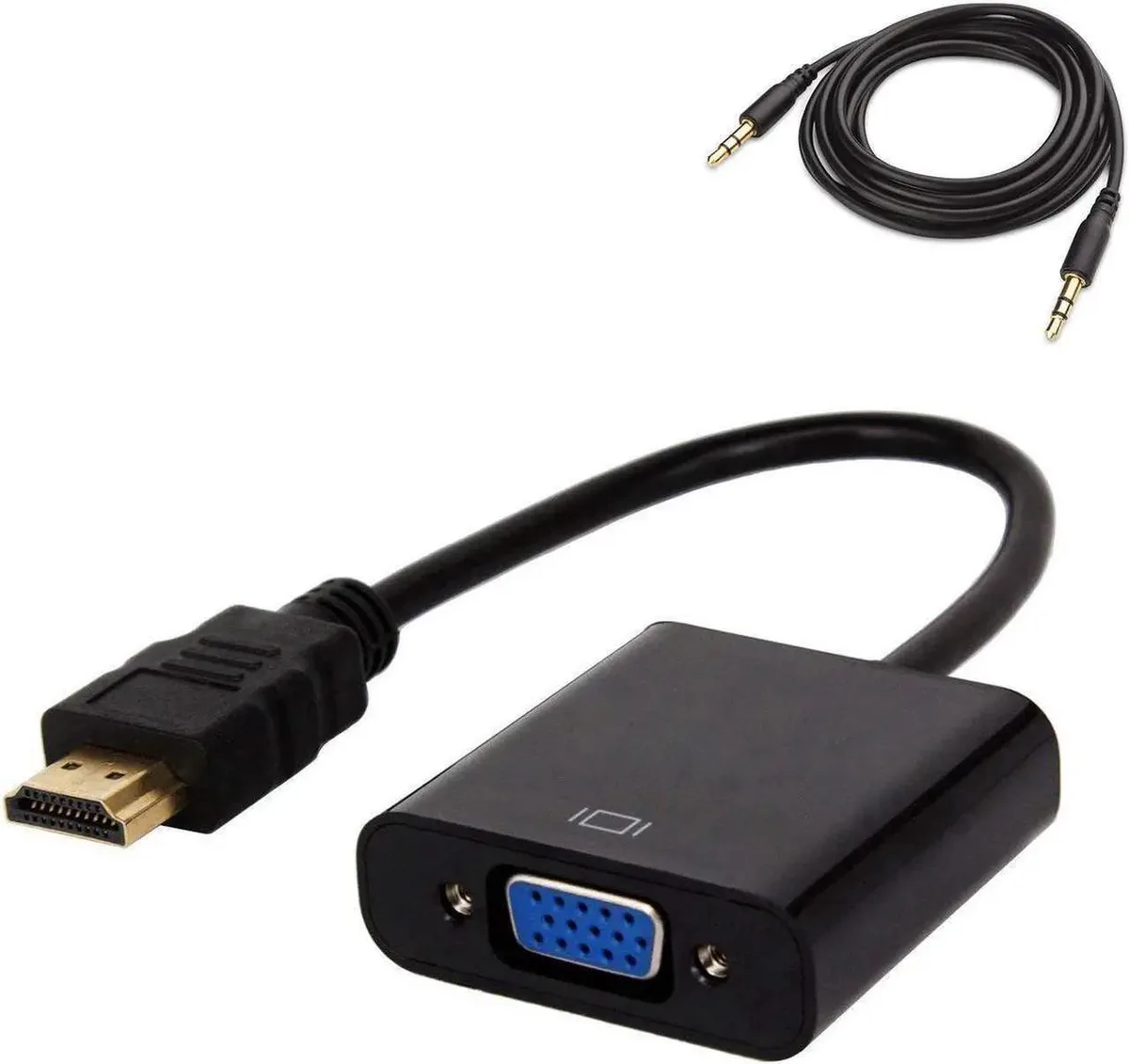 Vszerda Vszerda HDMI to VGA Adapter 3.5mm Audio Jack Black — product photo