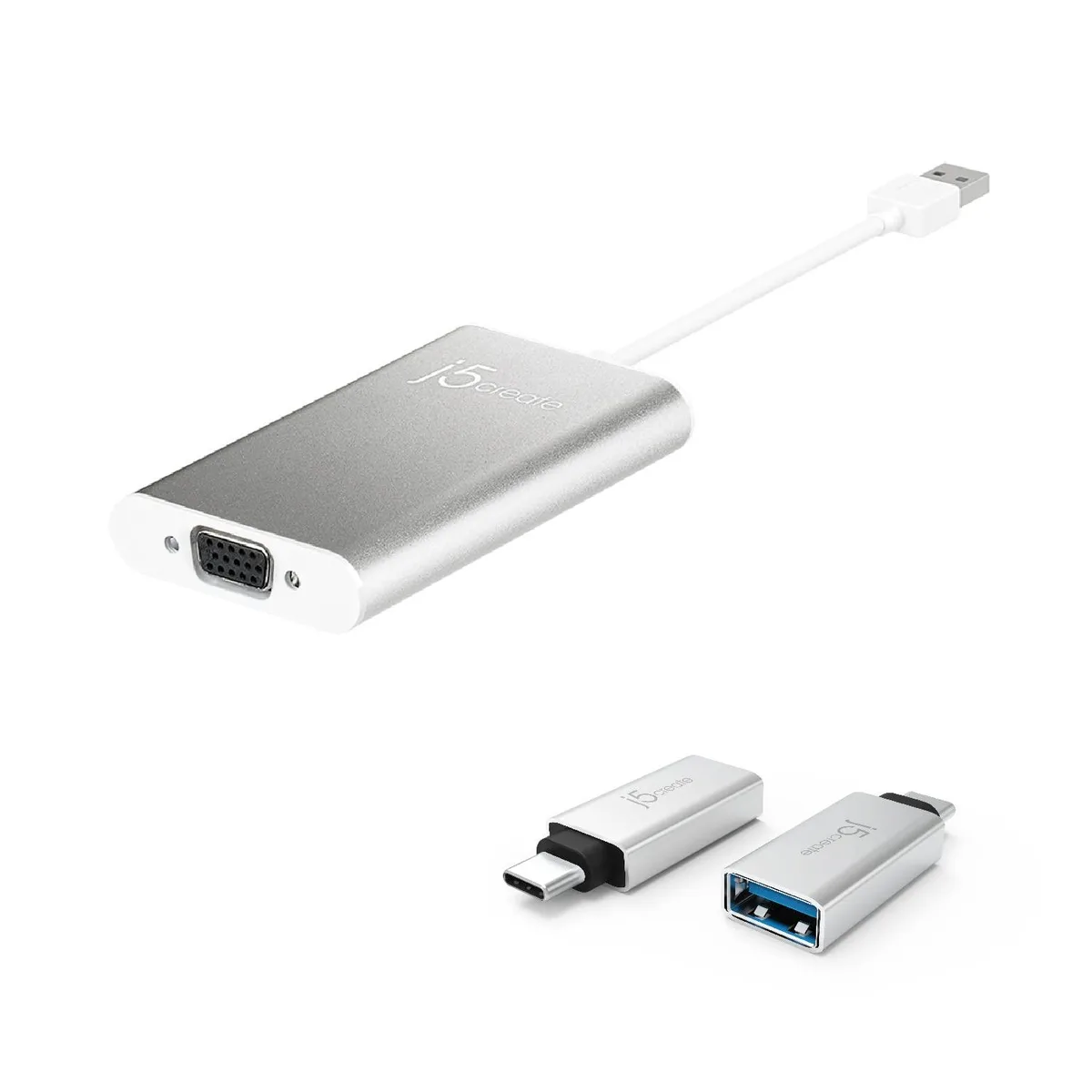 LORDWORLD LORDWORLD USB 3.0 to VGA + USB-C to USB-A Adapter Kit — product photo