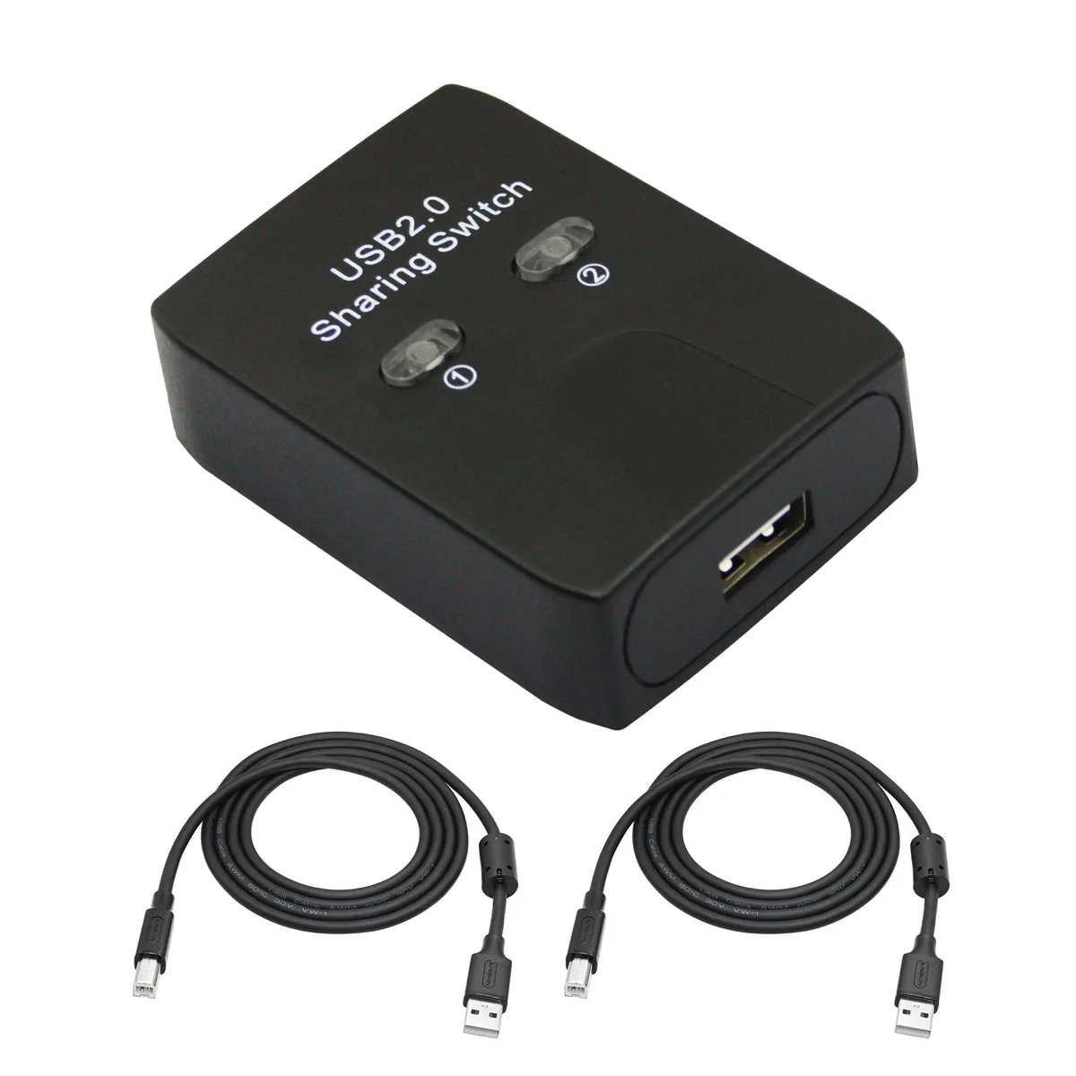 Vszerda Vszerda USB 2.0 Printer Switcher 2-in-1 with 2 Cables 1.5m — product photo