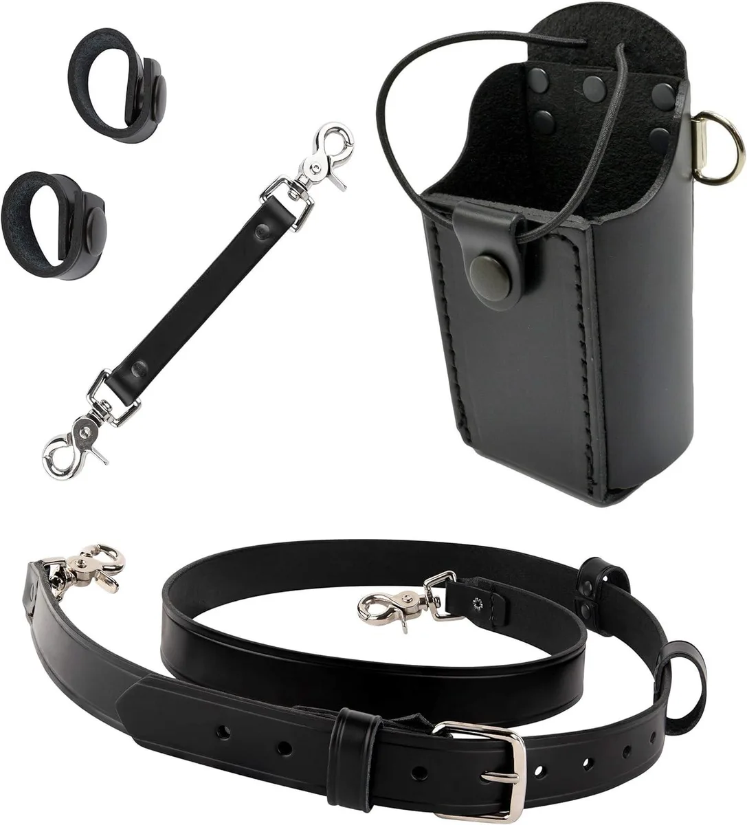 usbroway usbroway Firefighter Bundle Anti-Sway Strap Radio Strap Belt Holder Leather — product photo