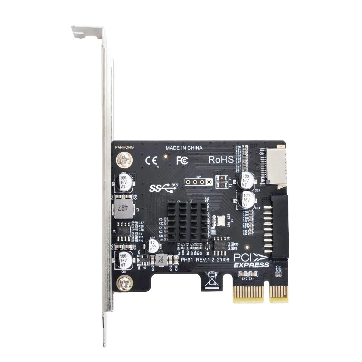 Vszerda Vszerda PCIe 1x to USB 3.1 20-pin front panel adapter VL805 — product photo