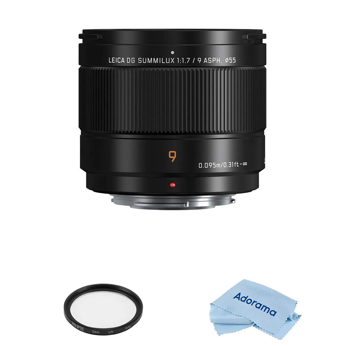 Panasonic Panasonic Leica DG Summilux 9mm f/1.7 ASPH Lens Bundle with 55mm UV Filter — product photo