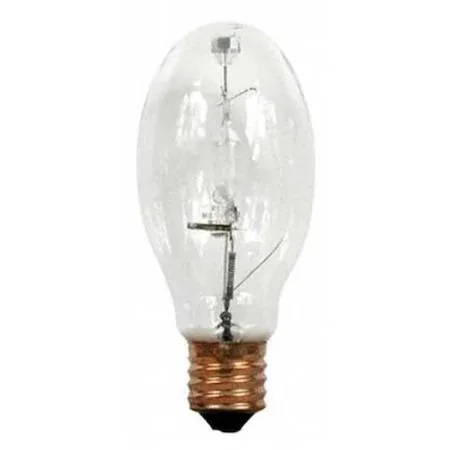 Clear glass ED37 metal halide bulb with mogul screw base, 400W