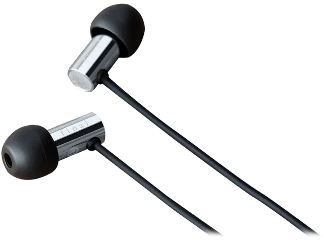 Stainless steel in-ear headphones with metallic finish