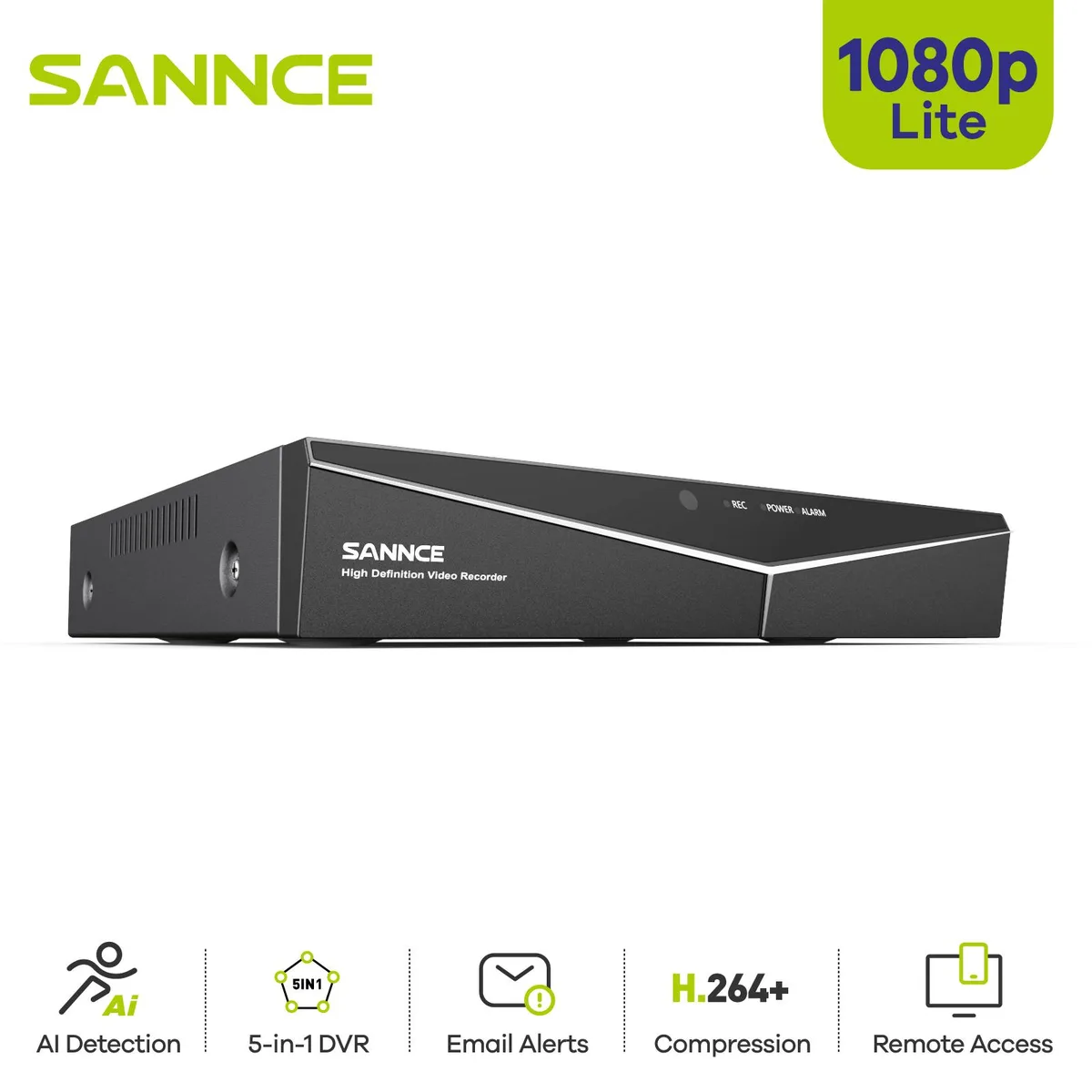 SANNCE SANNCE 4CH 1080P HDMI DVR Surveillance Security System No HDD — product photo