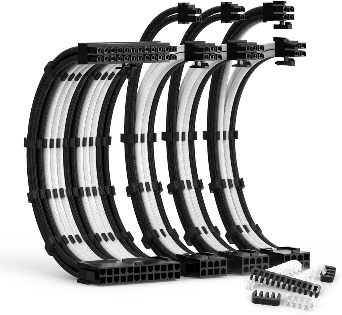 BFKK BFKK PSU Cable Extension Kit 30cm Black &amp; White — product photo