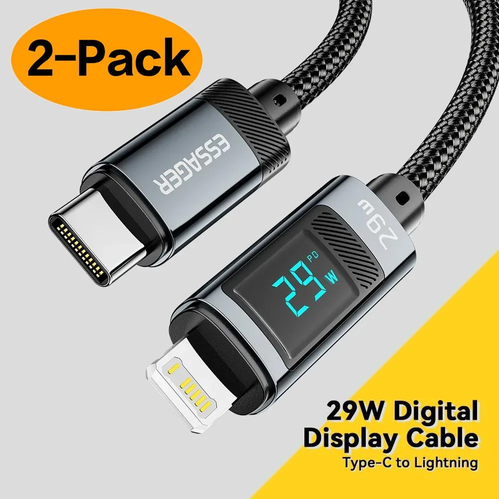 LUOM LUOM PD 29W USB-C to Lightning Cable 6.6ft 2-pack — product photo