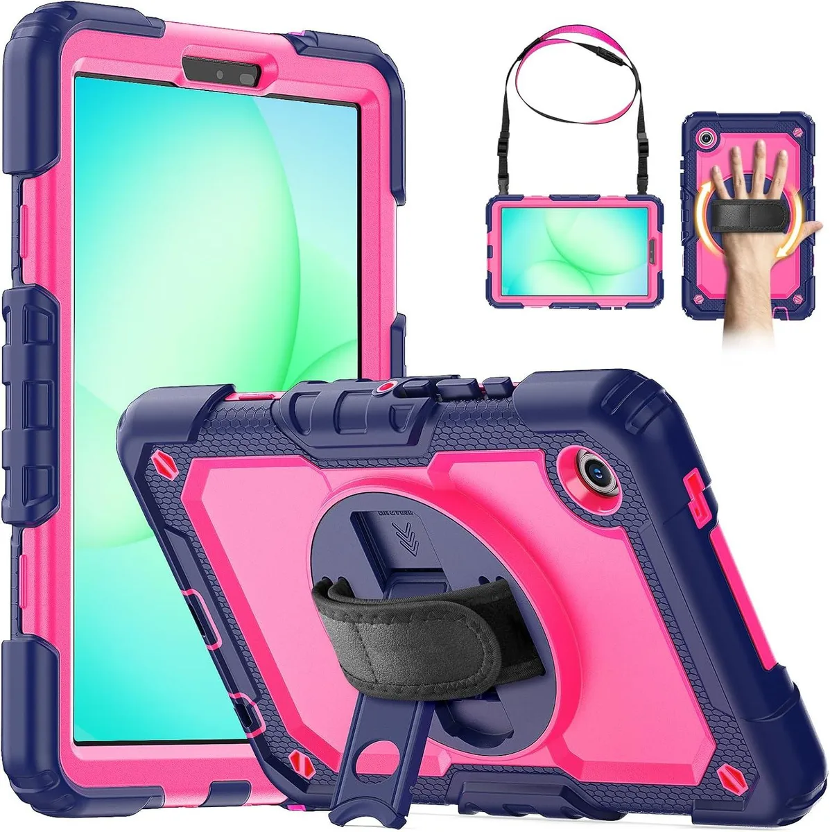 Kootion Kootion Case for Galaxy Tab A11 2025 8.7 Inch Rose + Black — product photo