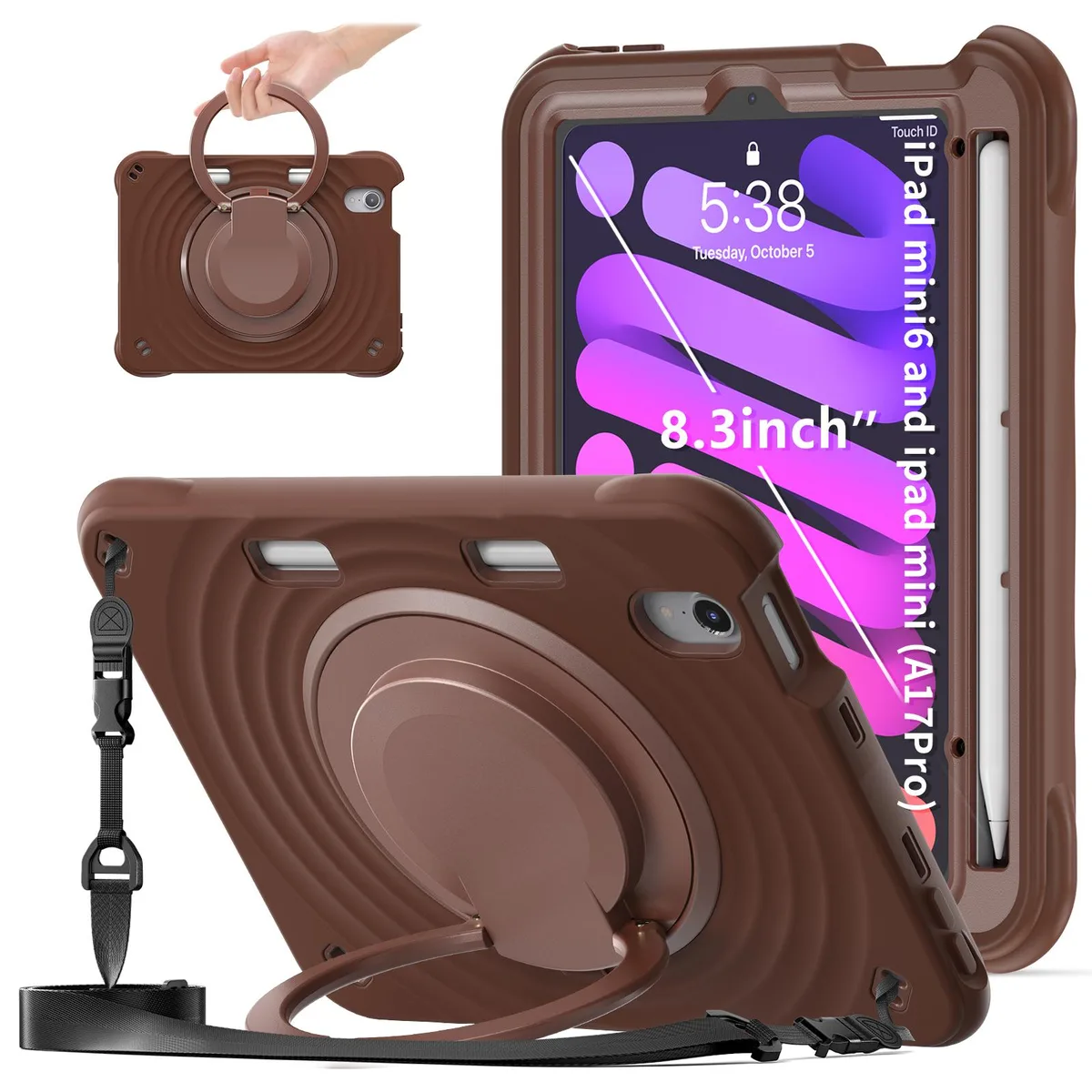 BONAEVER BONAEVER A2995/ iPad Mini 7/6 8.3" laptop case Chocolate — product photo