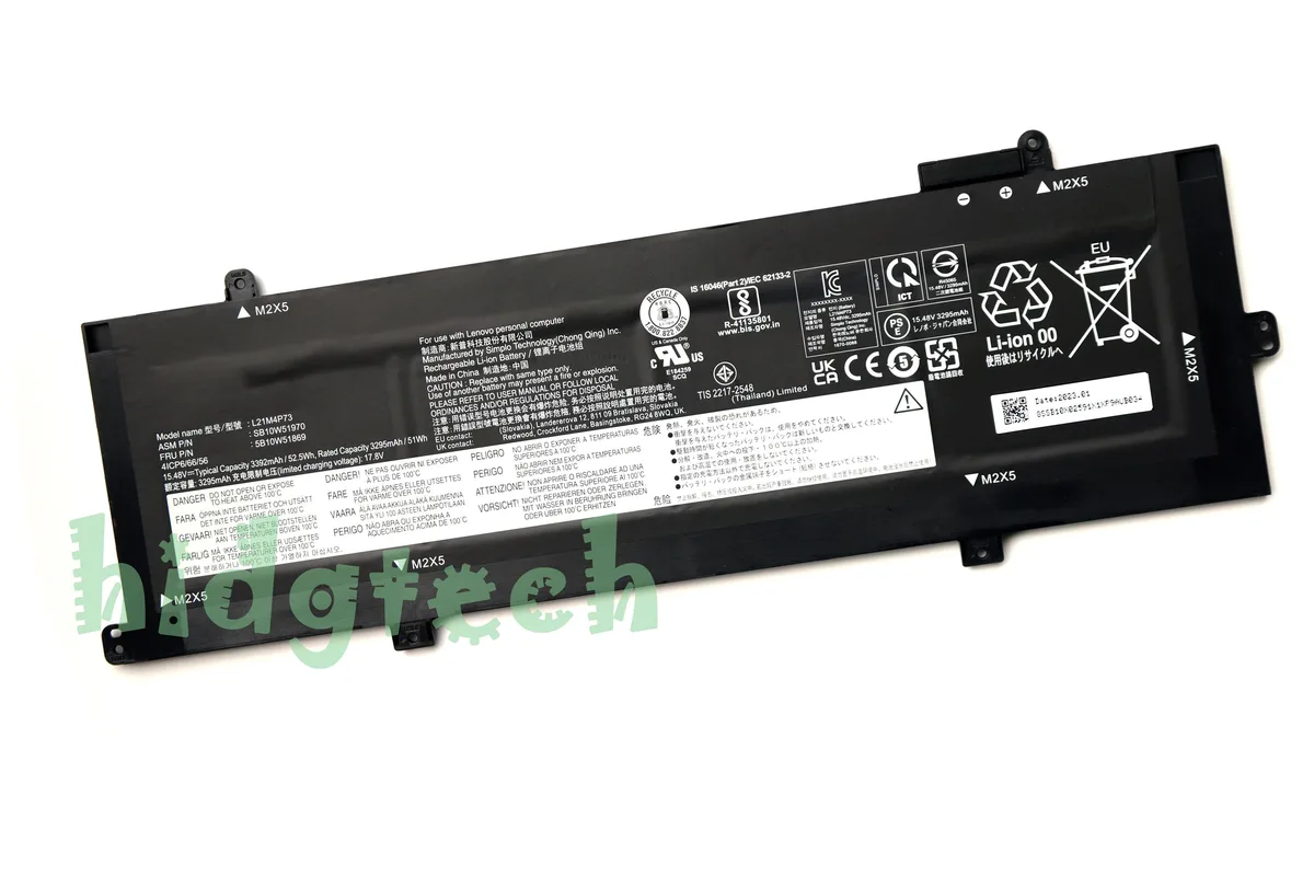Beisite Beisite L21M4P73 L21D4P73 L21M4P74 52.5Wh 15.48V laptop battery — product photo