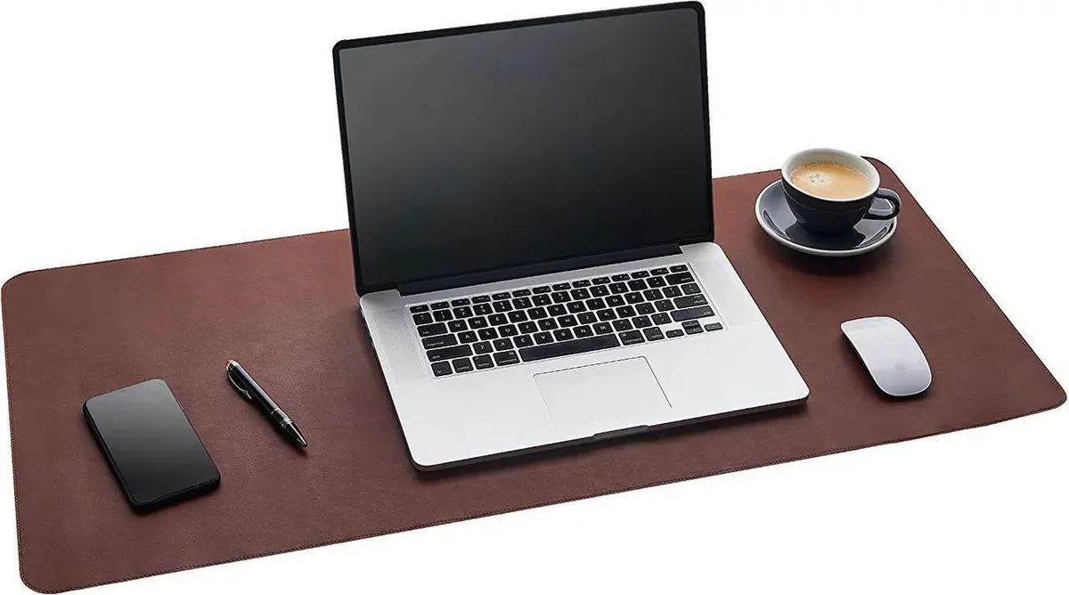 Corn Electronics Corn Electronics Leather Desk Pad 35 x 17 inch Dark Brown — product photo