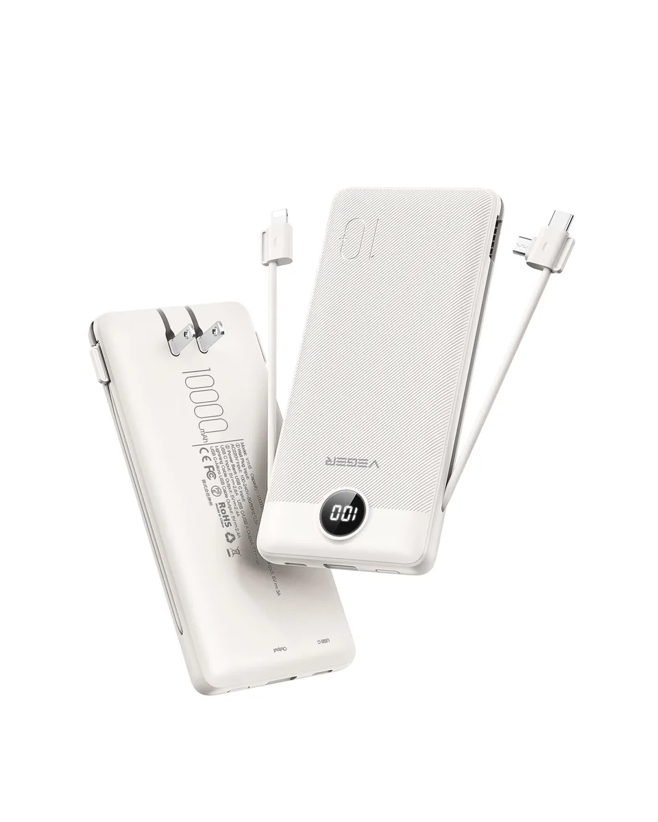 VEGER V1115 10000mAh Power Bank Coffee — product photo