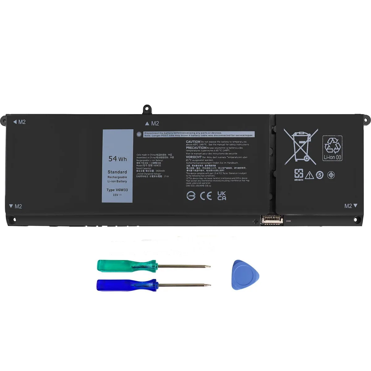  54Wh V6W33 laptop battery for Dell Inspiron Latitude Vostro — product photo