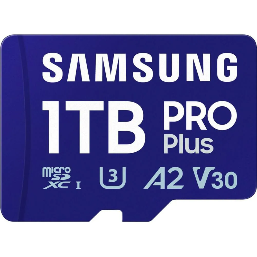 Small black microSD card with silver contacts and a matching full-size SD adapter