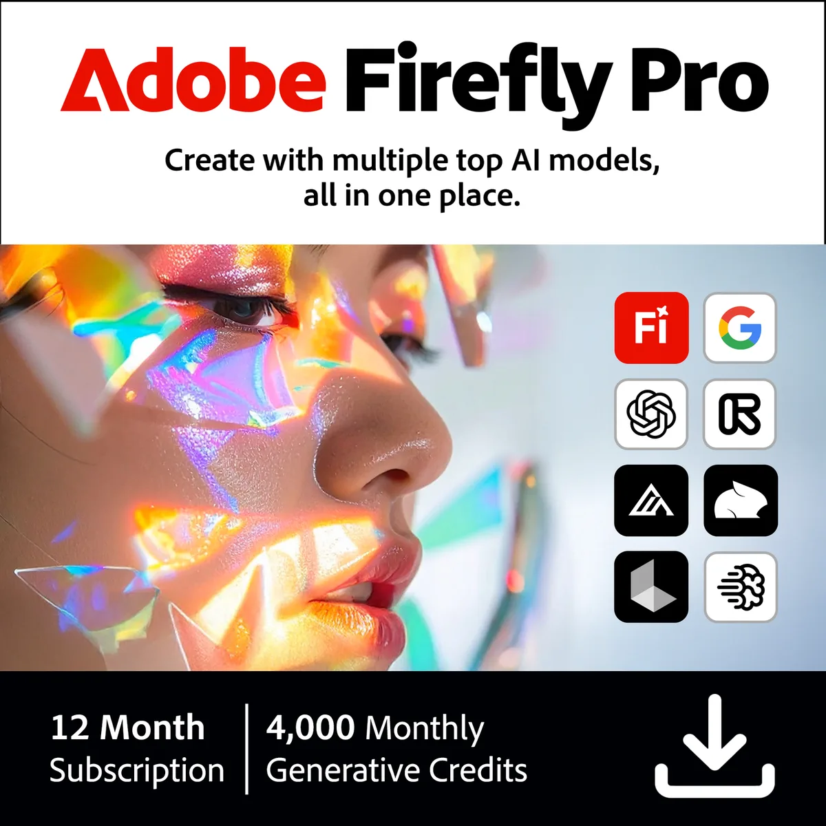 Adobe Adobe Firefly PRO 30016165 4000 Credits 12-Month Design Subscription — product photo