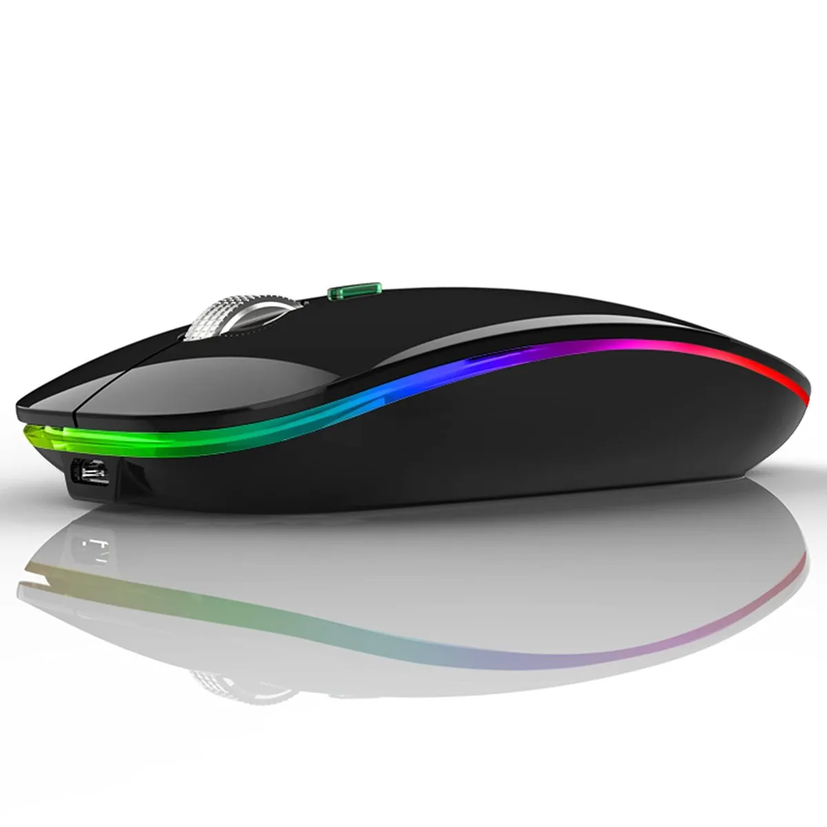  Uiosmuph G12 Slim Rechargeable Silent Gaming Mouse Black — product photo
