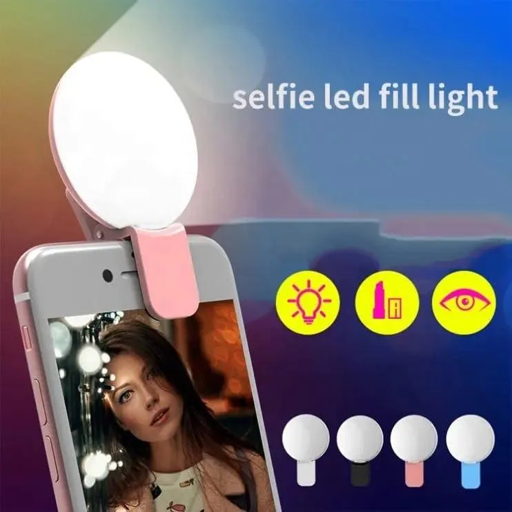 Generic RK12 Clip-on LED Selfie Ring Light White — product photo