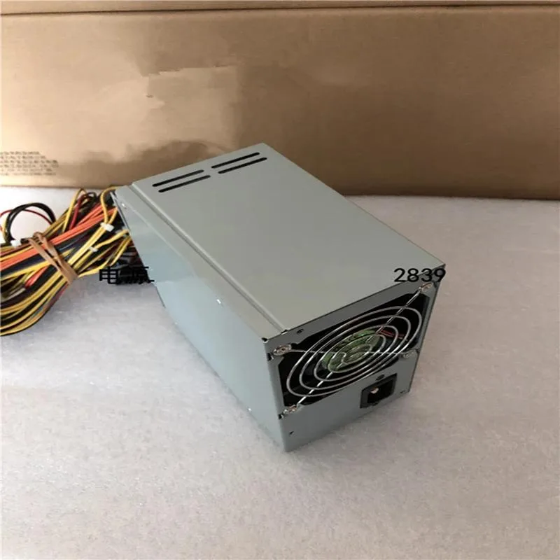 Rectangular ATX power supply unit in black metal finish