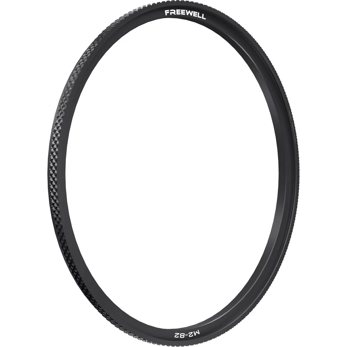 Thin black aluminium ring with 82mm front thread and magnetic inner rim