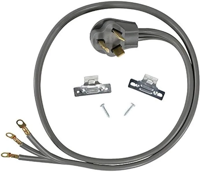 usbroway usbroway 30-Amp 3-Prong Dryer Power Cord 5ft 10-Gauge 125/250V UL Gray 90-1022 — product photo
