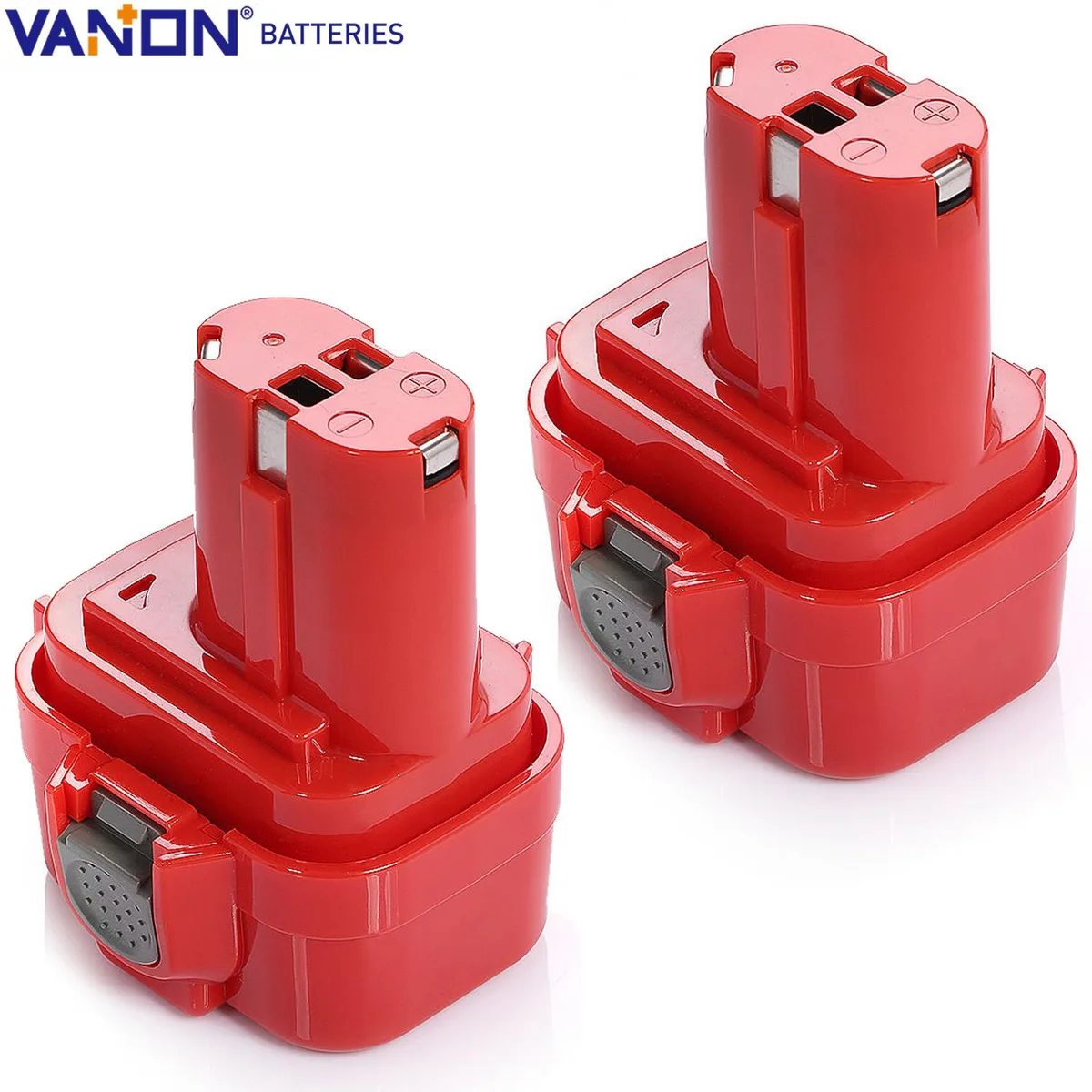 Two red Ni-Cad battery packs 9.6V 3.6Ah
